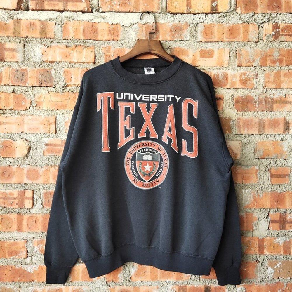 Retro Retro Distressed University Of Texas Sweatshirt